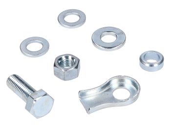 brake cable clamp plate set front / rear CiF for Piaggio Ciao, SI, Bravo, Boxer moped