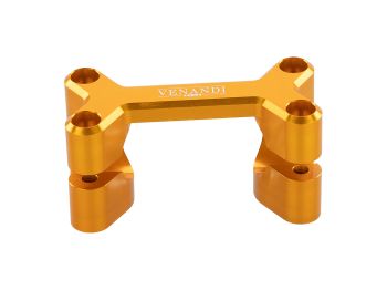 handlebar mount Venandi Dogbone CNC gold/orange for Simson S50, S51