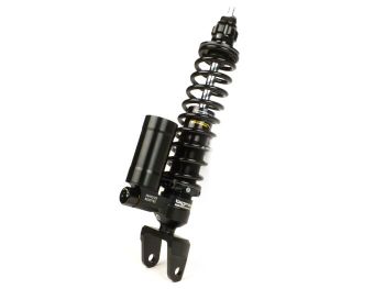 Rear shock absorber -BGM PRO SC/R12 COMPETITION, 330mm- Vespa PX80, PX125, PX150, PX200, T5 125cc, Vespa Rally180 (VSD1T), Vespa Rally200 (VSE1T - Ducati), Sprint150 (VLB1T), TS125 (VNL3T), GT125 (VNL2T), GTR125 (VNL2T), V50, PV, ET3 - black