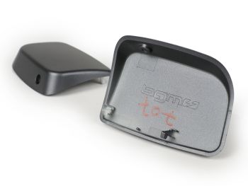 Pair of covers for brake master cylinder -BGM PRO, without mirror holes- Vespa GTL125/200 (ZAPM311, ZAPM312), GTS125 (ZAPM313), GTS250 (ZAPM451), GTS300 (ZAPM452), GTS i.e. Super125 (ZAPM453), GTS i.e. Super300 (ZAPM452) - grey matt (707/C)