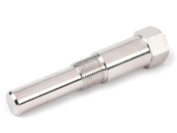 Piston locking tool (long version) -M14 x 1.25- (type NGK E-spark plug) - Vespa Smallframe V50, PV, ET3, PK, Largeframe PX, T5, Cosa, Sprint, Rally, VBB, Wideframe V1-15,V30-33, VL, VB, ACMA, Lambretta LI, SX, TV, GP