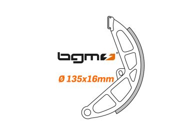 Brake shoe -BGM PRO Ø=135x16mm- Piaggio Boss, Piaggio Boxer, Piaggio Bravo, Piaggio CBA, Piaggio Ciao, Piaggio Eco, Piaggio Grillo, Piaggio Si, Piaggio Superbravo, Piaggio Trend, Gilera CBA