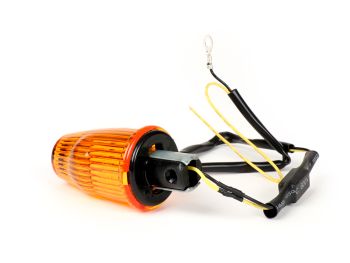 Indicator -MOTO NOSTRA handlebar end indicator LED (E-mark), 12 volt- Vespa V50, 50SS, 50SR, 50 Sprinter, 90SS, 90 Racer, PV125, ET3, Sprint150, Rally180/200 - amber