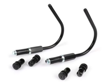 Bracket for flyscreen -MOTO NOSTRA, w=340mm, h=105mm- Vespa GT, GTL, GTS, GTS Super, GTS 125-300 HPE (2019-) cc - black