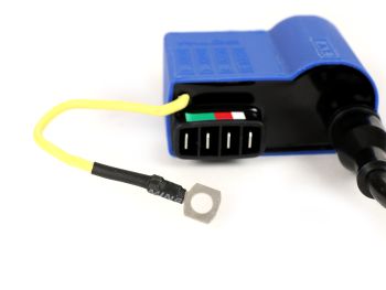CDI-set - incl. spark plug connector and ignition cable -BGM PRO- Vespa PX (-05/2011), Rally200 (Ducati), PK XL, ET3 - blue