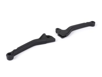 Pair of brake levers -BGM PRO Sport, short (130mm)- Vespa LX, LXV, S, Primavera 50-150, Sprint 50-150 - matt black