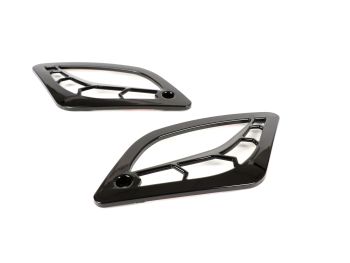 Pair of indicator grills -MOTO NOSTRA- Vespa GT, GTL, GTV, GTS 125-300 - rear - shiny black