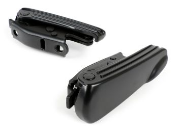 Pair of foot pegs -MOTO NOSTRA- Vespa GT, GTL, GTS 125-300, GTV - matt black/matt black