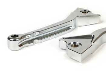 Pair of brake levers -BGM PRO Sport, short (130mm)- Vespa GT, GTL, GTS 125-300 - chrome