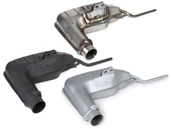 Exhaust body -BGM PRO Clubman V4.0- Lambretta (series 1-3) - silver