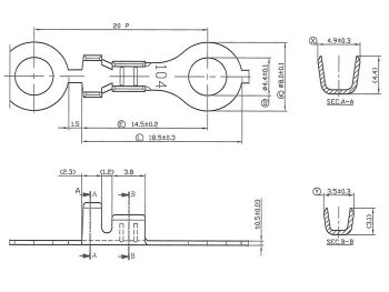 Crimp terminal -ring tongue 4.5mm Ø=1.0-1.5mm²- 10 pcs