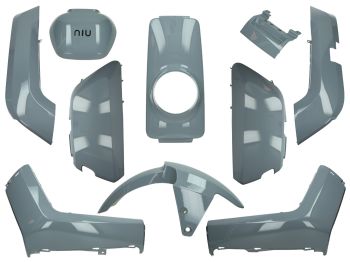 body kit 10-piece Nardo gray gloss for NIU-N1, NQi-Sport