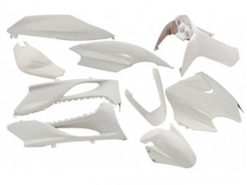 fairing kit EDGE 9-piece white metallic for MBK Mach G, Yamaha Jog R, Jog R