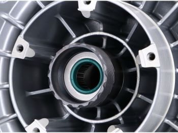 brake drum front GRIMECA NT 10 inch stub d=20mm silver mesh pattern for Vespa PK50-125, ?S, ?SS, ?XL, ?XL2, ?P200E, ?PX80-200, ?Lusso, T5