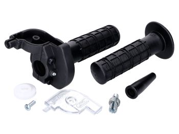 throttle grip set Domino short stroke aluminum black 48mm stroke 2°/mm - universal