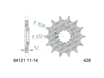 front sprocket AFAM 14 teeth 428 for HM-Moto CRE Baja, Derapage, SIX