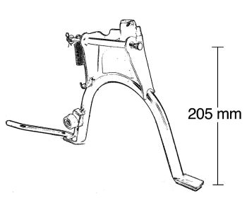 main stand Buzzetti for Aprilia Amico, SR, MBK Booster, Italjet Pista, Yamaha BWs