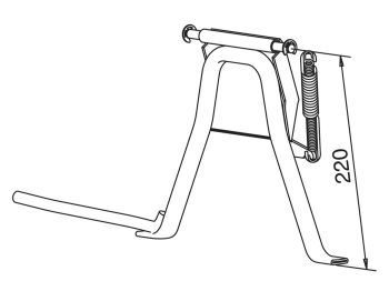 main stand Buzzetti for 12 and 14 inch wheel for Peugeot Ludix 50