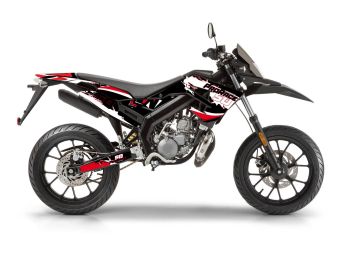decal set black-white-red glossy for Derbi Senda 50 2018-