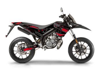 decal set black-red-grey glossy for Derbi Senda 50 2018-