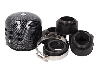 air filter Power aluminum cap / shield 28-44mm carb connection carbon-look