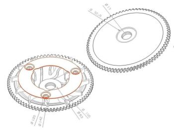 half pulley for Piaggio 125-150cc (Leader)