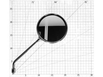 mirror left M8 chromed for Vespa LX 50 2-, 4-stroke, Liberty 50-200 4-stroke