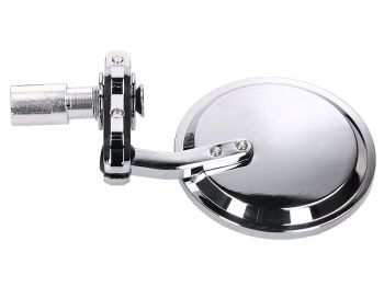 handle bar end mirror set CNC chromed round