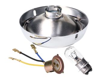 headlight round 85mm / 109mm chromed for Puch MS, VS, MV, DS 1 (old type)