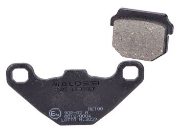 brake pads Malossi organic for Aprilia, Hyosung, Peugeot, Derbi, Piaggio, TGB