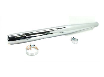 exhaust with clamps 32mm chrome for Hercules moped mokick moped