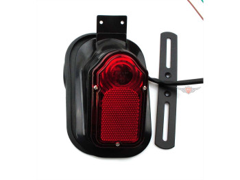 Tombstone black tail light for Harley chopper motorcycle