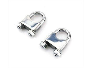 Handlebar bracket set polished for Kreidler Florett Mustang Cross