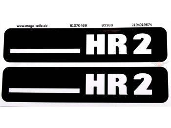 Footboard side cover sticker Decal lettering for Hercules Hobby Rider HR 2 moped