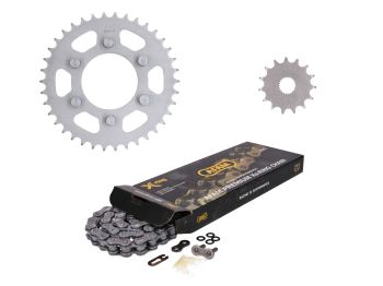 chain kit AFAM 15/38 teeth for Aprilia AF1 125 Futura / Sport / Europa