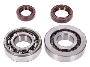 crankshaft bearing set Naraku SKF, FKM Premium C3, C4 metal cage for Peugeot vertical Euro2