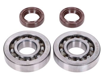 crankshaft bearing set Naraku SKF / FKM Premium C4 Polyamide for Peugeot horizontal
