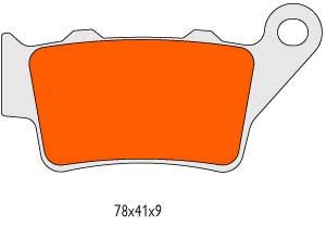 brake pads Naraku organic, rear for KTM Duke 125, 390