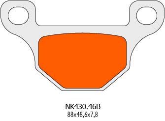 brake pads Naraku organic for Aprilia RS4, Derbi GPR, Motorhispania RX, Pegasus R50X, Rieju MRT