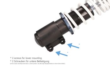 front shock absorber OEM silver-colored for Vespa GT, GTS, GTV