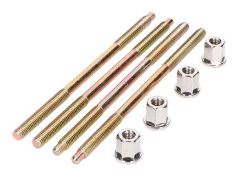set tie rod / stud bolt Schmitt with nuts M6x125mm for Simson - 4 pieces