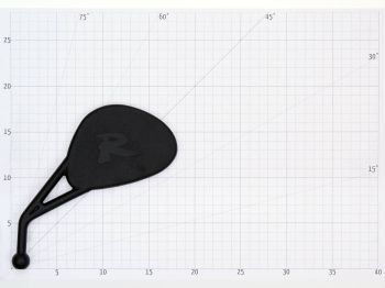 mirror Race collapsible left incl. ATV, Supermoto mounting clamp E-marked