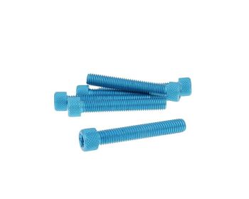 hexagon socket screw set - anodized aluminum blue - 6 pcs - M8x50 - styling