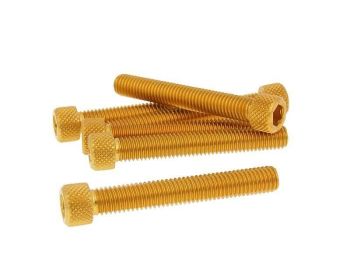 hexagon socket screw set - anodized aluminum gold - 6 pcs - M8x50 - styling