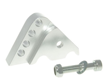 shock extender CNC 4-hole adjustable mounting - silver for Minarelli horizontal
