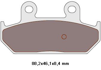brake pads organic for Suzuki AN 250, 400, 650