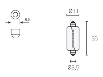 bulb Osram C5W SV8,5-8 12V 5W