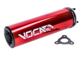 Rear silencer Voca Racing 60x200mm red 50-80cc for D50B0, EBE050, EBS050, AM6