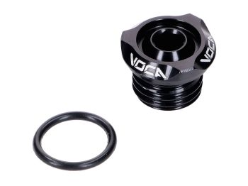 Oil filler plug VOCA V2 CNC black for Minarelli AM, Generic, KSR-Moto