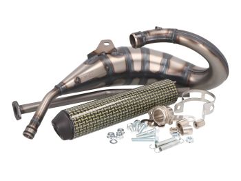 exhaust Yasuni Cross HM MAX yellow carbon fiber for Aprilia RX, SX, Derbi R, SM, Gilera RCR, SMT